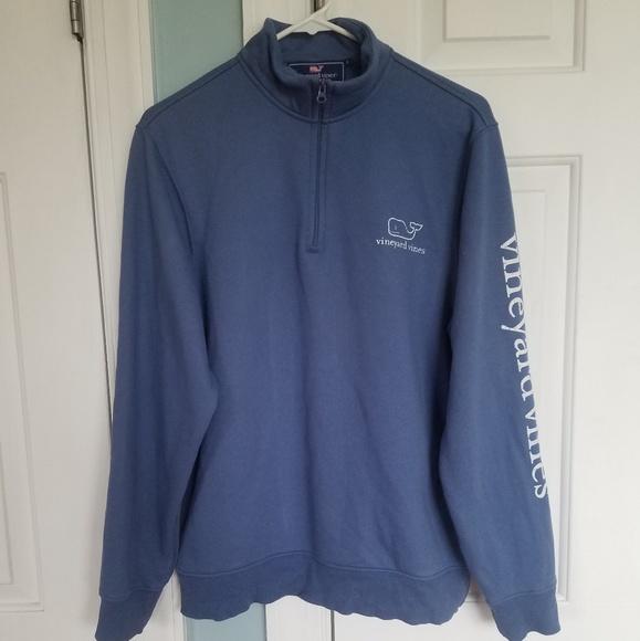 Men's Vineyard Vines Dutch Blue 1/4 Zip Pullover - Picture 1 of 4